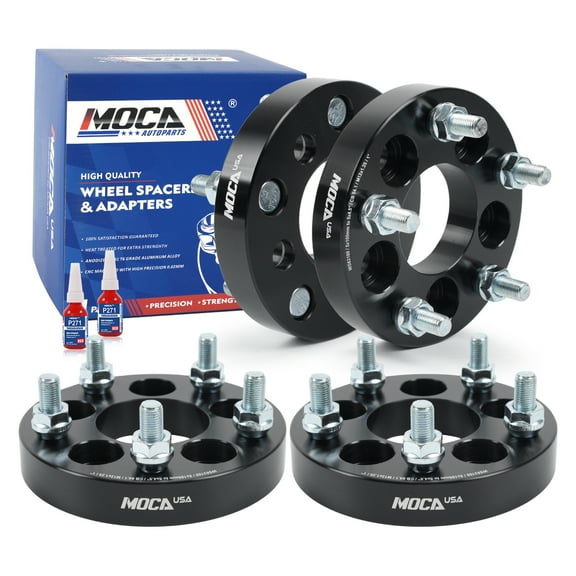 MOCA AUTOPARTS 4PCS 1"(25mm) Wheel Spacers 5x3.94" to 5x4.5" with M12x1.25 Thread Pitch Fit for 1995-2005 Chevrolet Cavalier & 2001-2017 Toyota Allion & 2001-2019 Toyota Premio