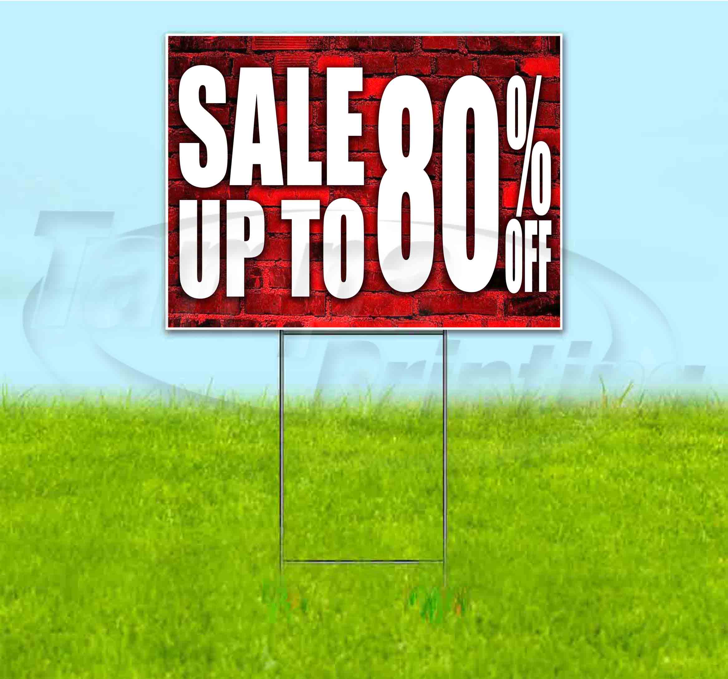 Sale Up To 80% Off (18" x 24") Yard Sign, Includes Metal Step Stake