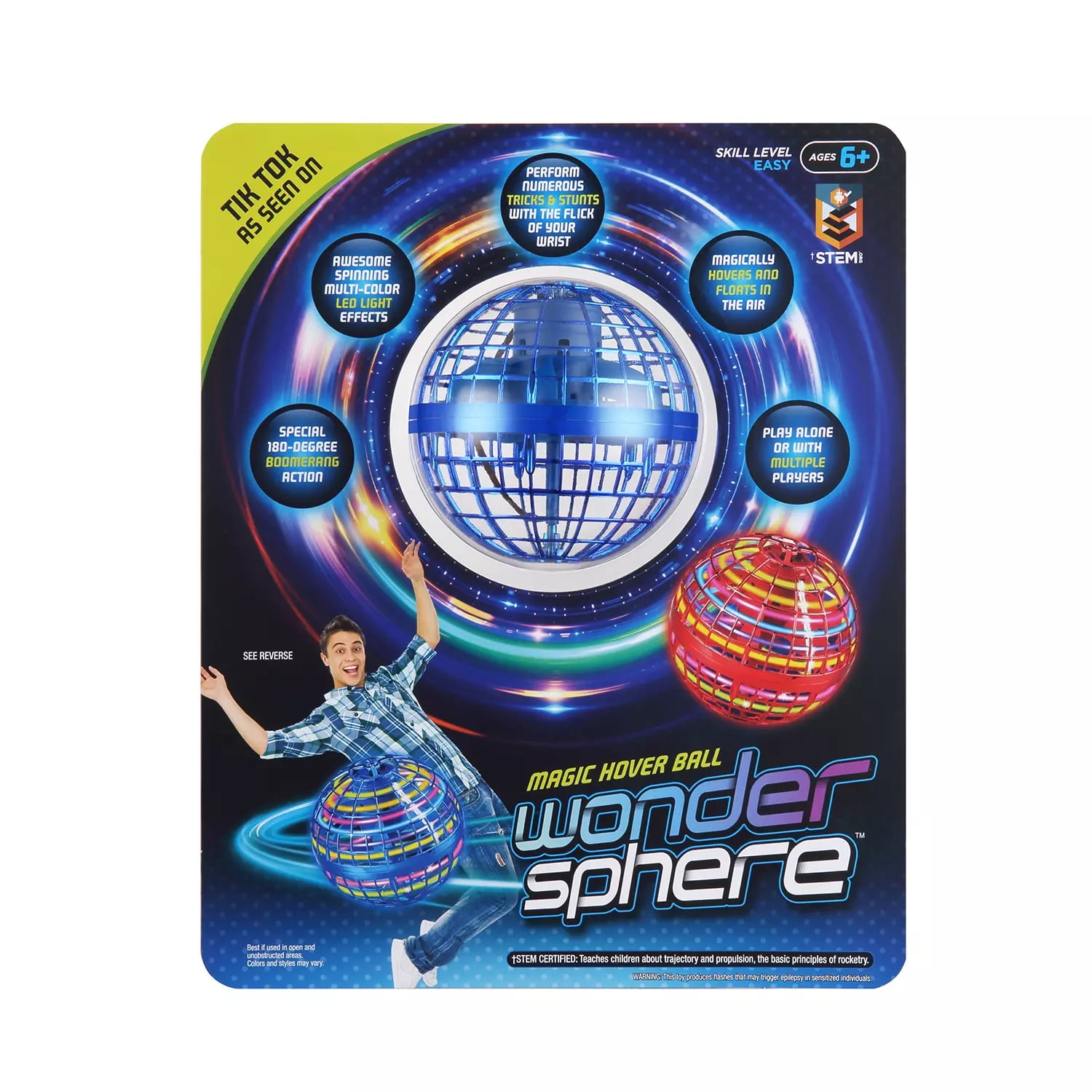 Hover Star 2.0 Motion Controlled UFO Kids Toy, Chrome