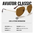 thumbnail image 7 of Ray-Ban RB3025 AVIATOR CLASSIC POLARIZED Pilot Shaped Sunglasses for Men & Women - Includes Official Rayban Eyewear Kit - Ideal Formal & Casual Wear Sunglasses - Brown Lens, 7 of 7