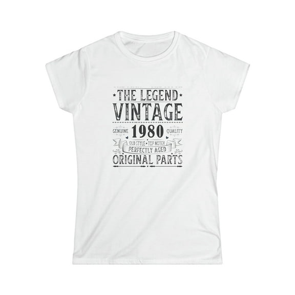 Vintage 1980 TShirt Women Limited Edition BDay 1980 Birthday Women Shirts