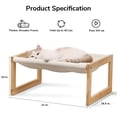 thumbnail image 2 of Cama para gatos FUKUMARU, sofá de terciopelo afelpado con funda extraíble, color blanco, 2 of 9