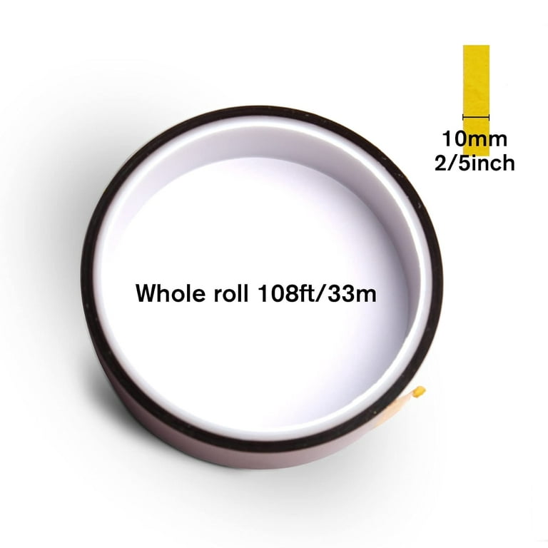  YGAOHF 6 Rolls 10mm x 33m(108ft) Clear Heat Tape for Sublimation  - Transparent High Temperature Heat Transfer Tape, No Residue Heat Press  Tape for Electronics Printing Circuit Board Vinyl : Arts