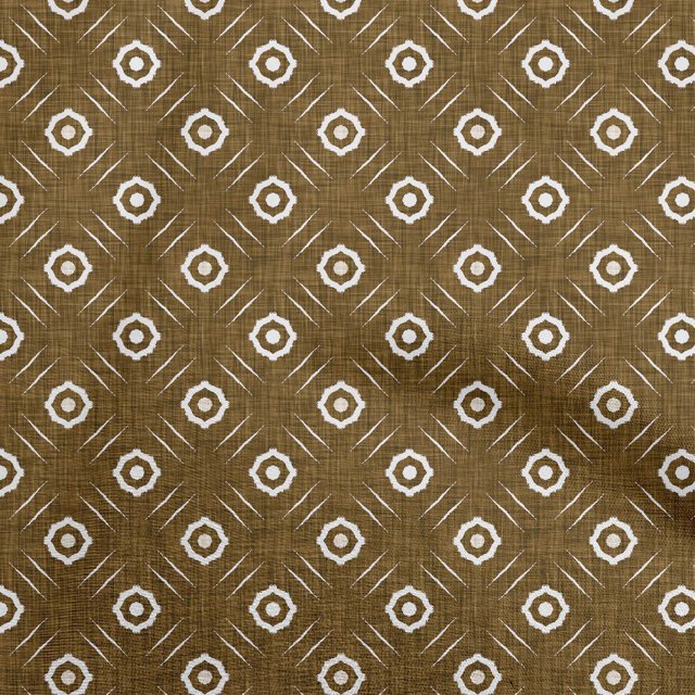 oneOone Velvet Brown Fabric Block Dress Material Fabric Print Fabric By The Yard 58 Inch Wide-GD