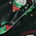 thumbnail image 4 of Girls Satin Pajamas Set Christmas Print 2 Pieces Silky Pjs Long Sleeve + Pants Sleepwear for Kids Christmas Pajamas, 4 of 6