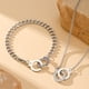 thumbnail image 4 of Europea y todos los Hip Hop de moda los hombres de acero inoxidable colgante collar pulsera de joyería conjunto de anillo doble Accesorios, 4 of 8