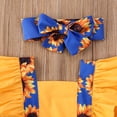 thumbnail image 4 of Diconna Baby Girl Summer Clothes Set Sleeveless Sunflower One Piece + Turban, 4 of 6