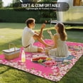 thumbnail image 4 of Pink Spring Easter Outdoor Rug for Patio/Deck/Porch, Non-Slip Large Area Rug 3 x 5 Ft, Bunny Eggs Floral Botanical Indoor Outdoor Rugs Washable Area Rugs, Reversible Camping Rug Carpet Runner, 4 of 8