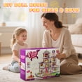 thumbnail image 6 of JoyStone DollHouse with Colorful Light and 10 Rooms for Girl, Huge Doll House DIY Pretend Toy, Princess House for Kids Gifts Ages 4-8, Purple, 6 of 9