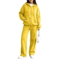 thumbnail image 6 of Women Zip Up Hoodie Jogger Pants Casual Tracksuit Outfit Set XL, 6 of 7