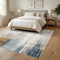 thumbnail image 3 of ODIKA 6'x9' Ultra-Soft Area Rug, Navy Finish Weathered Abstract Vintage Mottled Patterned Absract None Washable, Bare feet friendly, Silk-Touch for Guest Room, Bedroom, 3 of 7
