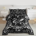 thumbnail image 2 of Homewish Teens Animal Magical Dragon Bedding Comforter Set 2pcs,Boho Starry Sky Twin Comforter Sets Microfiber,Chic Floral Flowers Breathable Bedding Set,Lightweight Room Decor,Reversible, 2 of 8