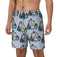 thumbnail image 2 of Balery Police Car Mens Swim Trunks Swim Shorts for Men Quick Dry Inseam Beach Shorts with Compression Liner Pocket-Medium, 2 of 9