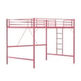 thumbnail image 5 of Ktaxon Loft Bed Full Size with Flat Rungs, No Box Spring Required,Heavy Duty Metal Slat Support, Pink, 5 of 10