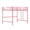Pink, variant on Ktaxon Loft Bed Full Size with Flat Rungs, No Box Spring Required,Heavy Duty Metal Slat Support,White