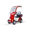 E-Wheels EW-54 4-Wheel High Power Electric Mobility Scooter w/Canopy, Red