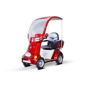 E-Wheels EW-54 4-Wheel High Power Electric Mobility Scooter w/Canopy, Red