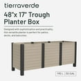 thumbnail image 2 of Tierra Verde 17-Inch x 48-Inch Raised Garden Trough Box for Patio or Deck, Khaki, 2 of 11