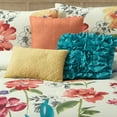 thumbnail image 5 of Lanco Zena Floral 7-Piece Comforter Set, White/Teal/Red/Green, California King, Quilted, 5 of 7