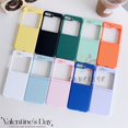 thumbnail image 2 of Slim Samsung Galaxy Z Flip 5 4 3 5G Carcasa Colorida Piel A Prueba De Golpes Duro PC Funda Flip5 Flip4 Flip3 Cubierta Trasera, 2 of 4