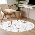 thumbnail image 5 of Starfish Coastal Round Area Rug 4ft, Summer Nautical Ocean Sea Modern Art Washable Non-Slip Circle Rugs for Bedroom Living Room Kitchen, Soft Non Shedding Circle Carpet for Dining Room Dorm, 5 of 9