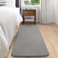 thumbnail image 3 of Shaggy Living Room Rug Super Soft Large Non-Slip Floor Mat, Durable for Living Room, Bedroom, Children's Room (40 x 60 cm, Light Grey), 3 of 5