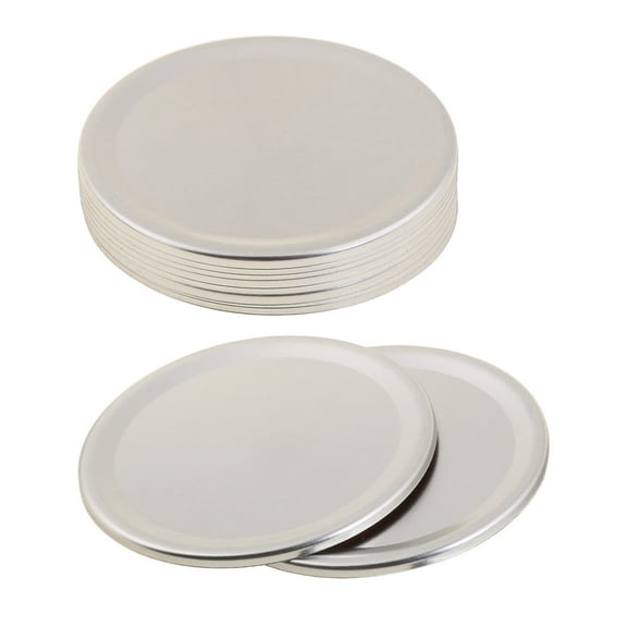 Necvior 10 Pcs/Set Wide Mouth Jar Lids Suitable for Mason Canning Jar Storage Solid Caps