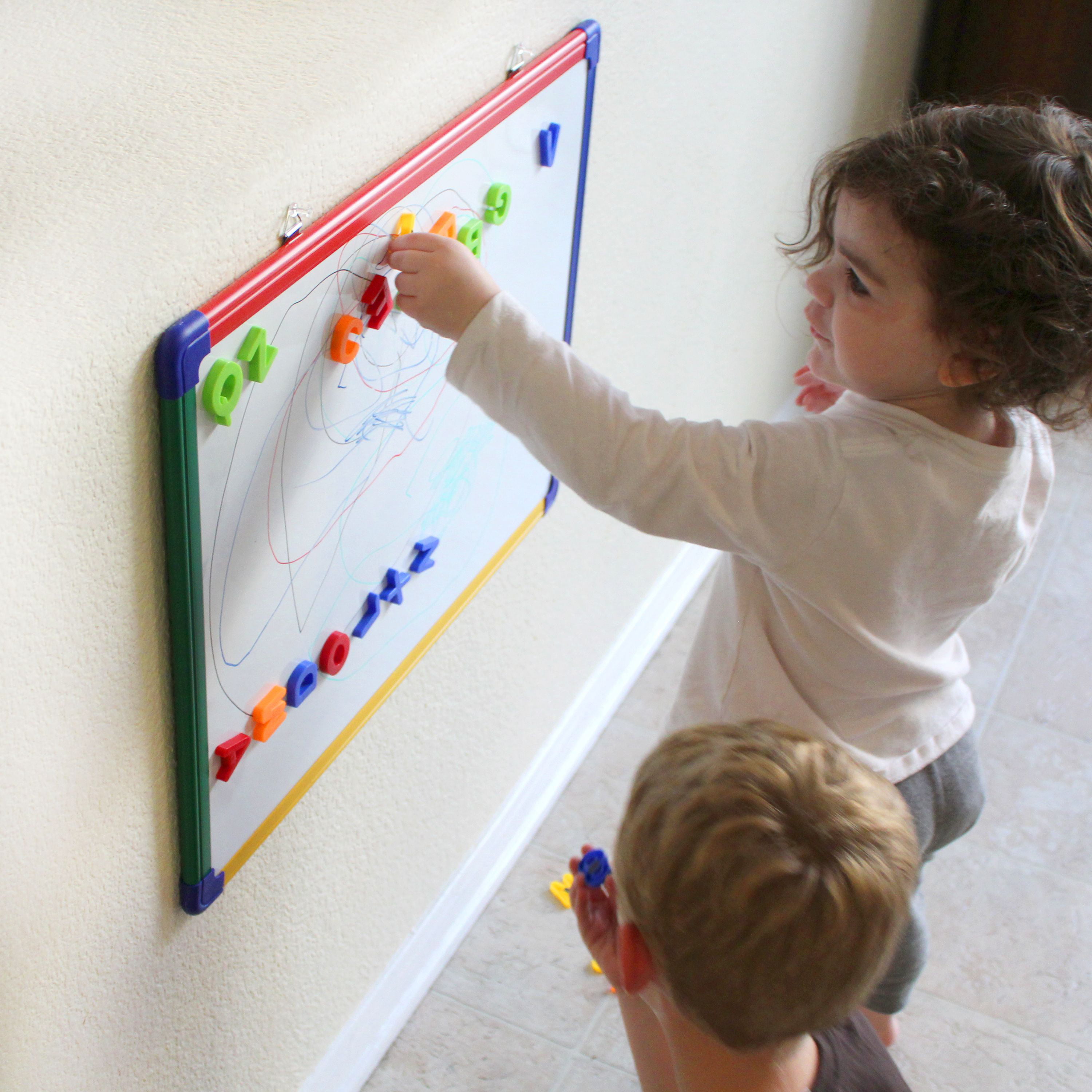 IbexStationers Magnetic Kids Dry Erase Board Whiteboard Easel For Children Home 