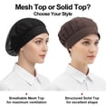 thumbnail image 3 of TOPTIE Solid Cap Unisex Elastic Band Bouffant Hat Lightweight Breathable Solid Work Cap for Kitchen Restaurant Workshop, 3 of 7