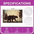 thumbnail image 4 of Black Bear Placemats Wild Animal Place Mats Rustic Wooden Cabin Nature Wildlife Wipeable Placemats for Dining Table Kitchen Patio Camping Oil Painting Plant Pine Tree Table Mats 12x18 Pack of 4, 4 of 4