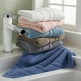 thumbnail image 4 of Unique Bargains 4 Pcs Solid Cotton Soft Waffle Hand Towels 13" x 29" Dark Blue/Beige, 4 of 5