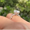 thumbnail image 4 of Cora Jewellery 2.75CT Oval Moissanite Hidden Halo Engagement Ring For Women , 18K Yellow Gold, 4 of 5