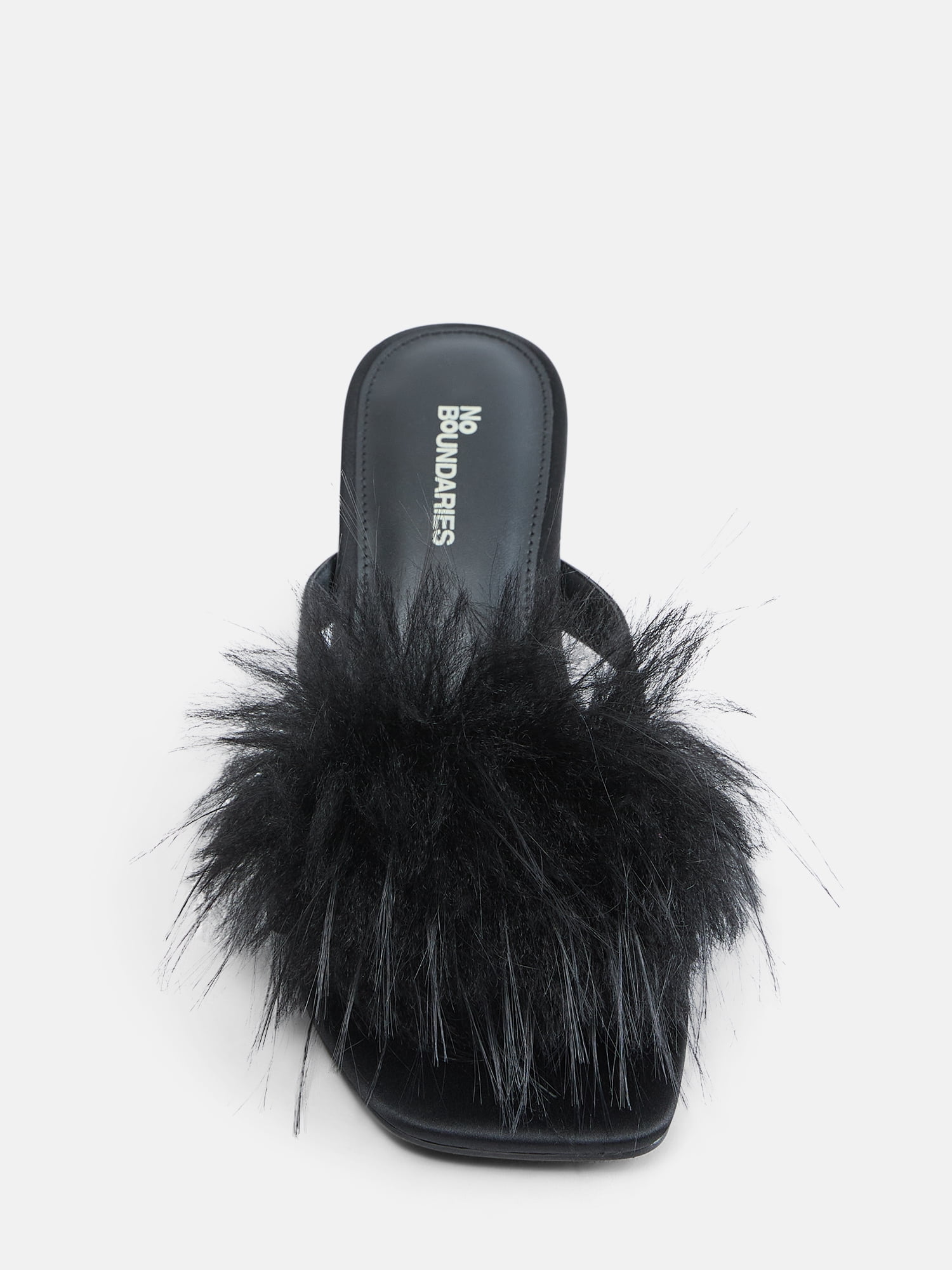 No Boundaries Women's Faux Feather Dress Heels