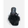 thumbnail image 4 of No Boundaries Women's Faux Feather Dress Heels, 4 of 6