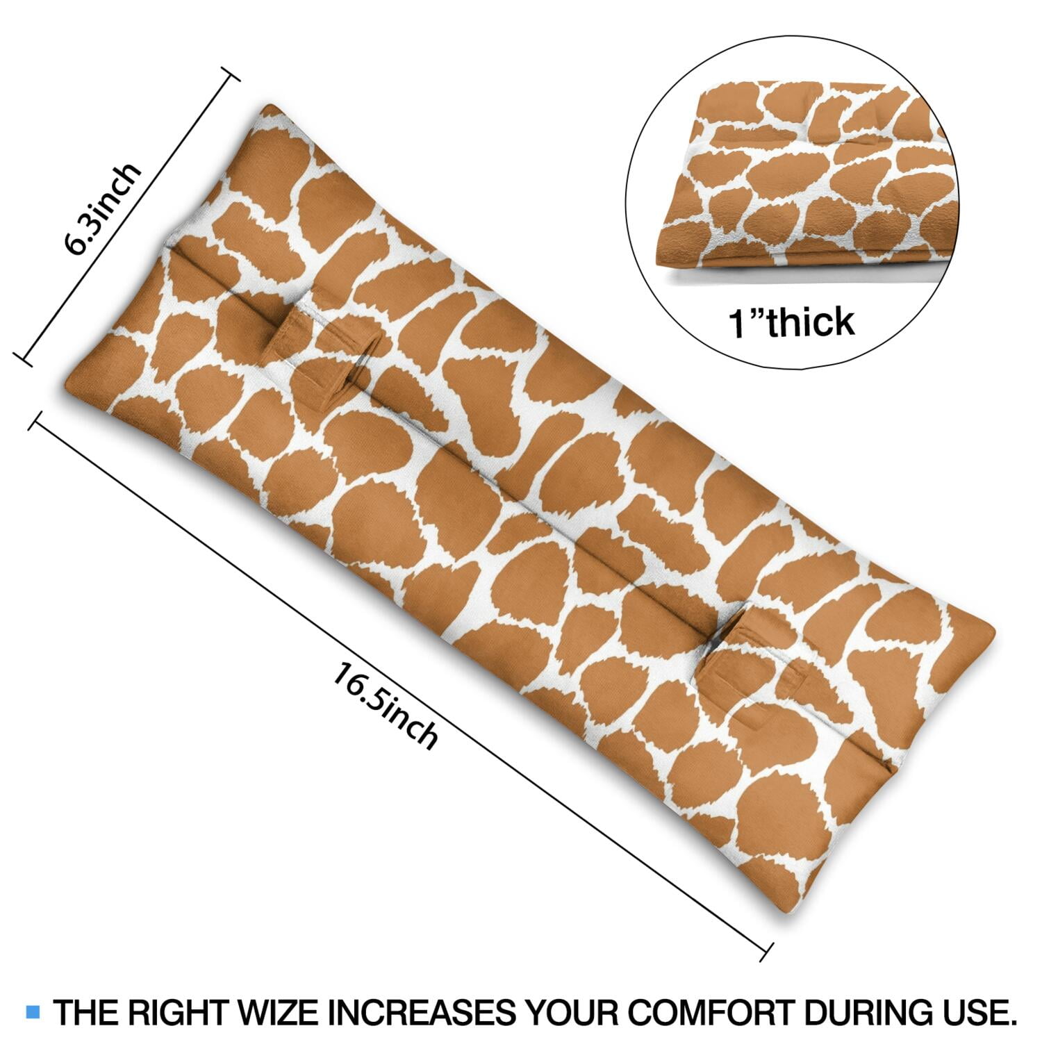 Patchwork Leopard Texture Seatbelt Pillow - Reusable Comfort Pad for Post-Chest Surgery Travel