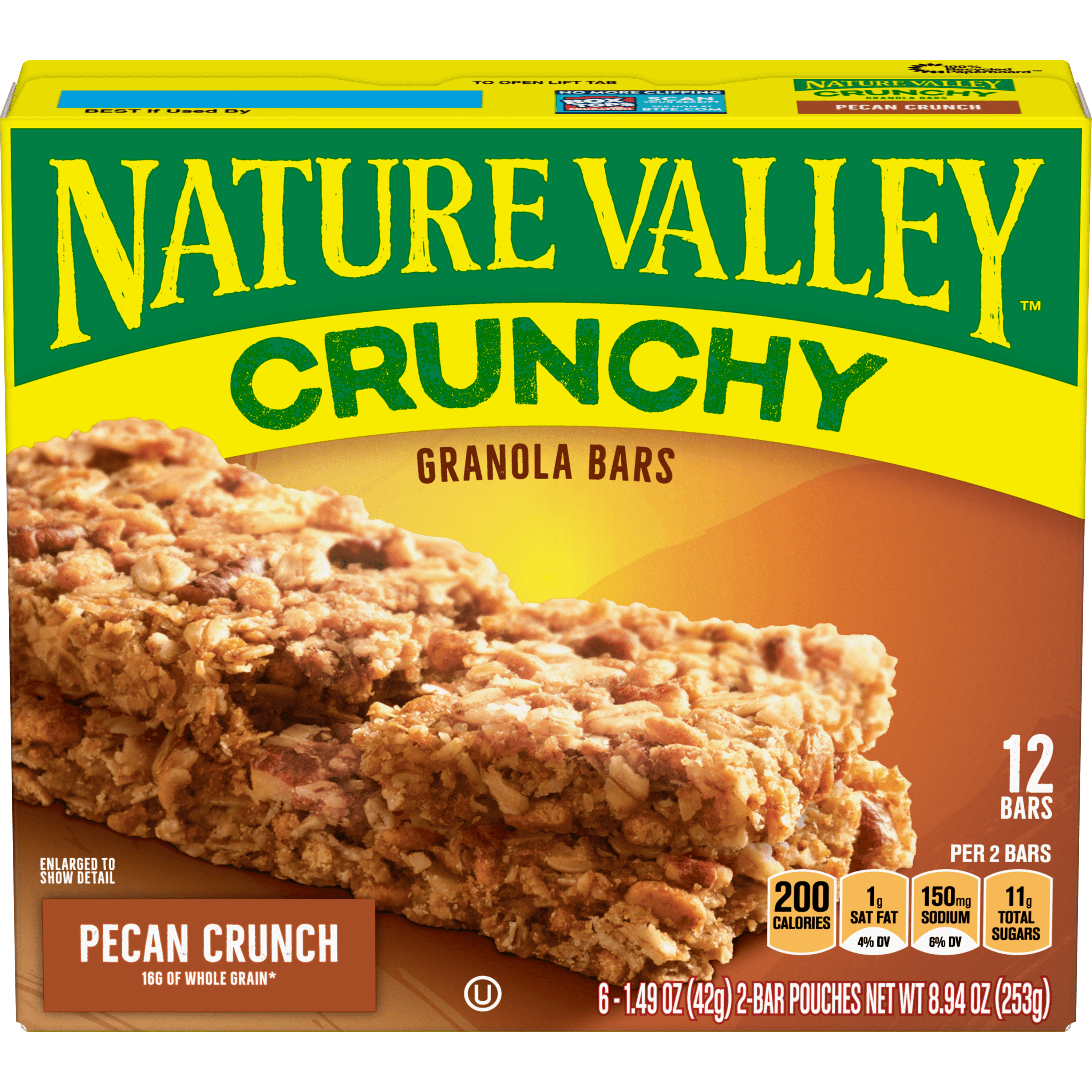 Nature Valley Crunchy Granola Bars, Pecan Crunch, 12 Ct, 8.94 Oz