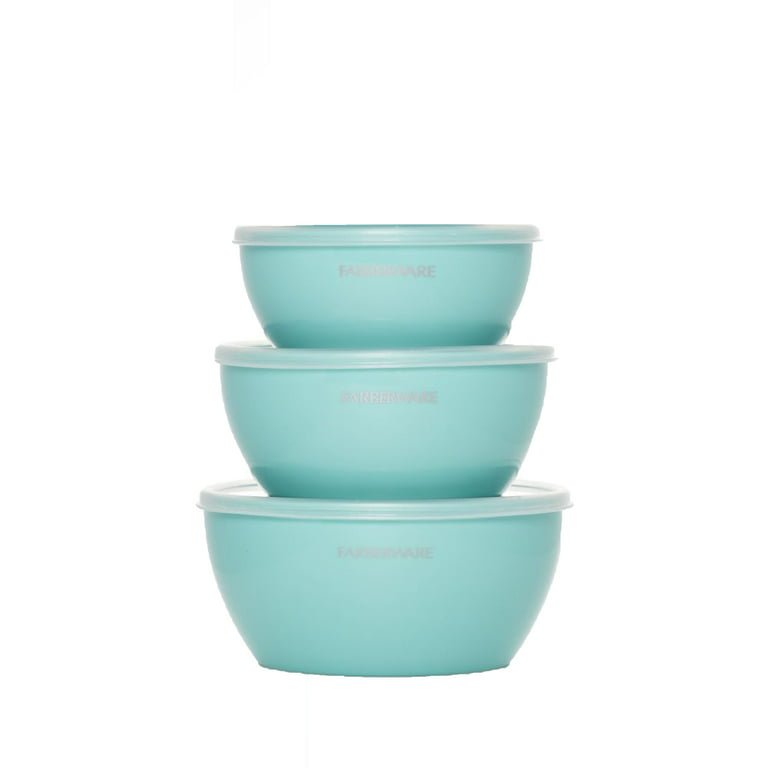 Kitchenaid Set of 7 Plastic Mixing and Prep Bowls in Aqua Sky