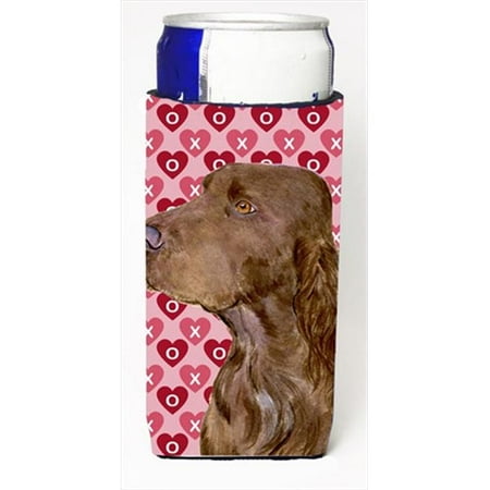 

Field Spaniel Hearts Love And Valentines Day Portrait Michelob Ultra bottle sleeves For Slim Cans