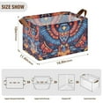 thumbnail image 7 of Yayeee Foldable Storage Basket for Shelves with Handles Set of 2 Waterproof Cloth Bins, Blue Abstract Eagle, 7 of 7