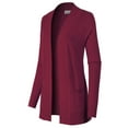 thumbnail image 3 of Made by Olivia Women's Open Front Long Sleeve Classic Knit Cardigan, 3 of 7