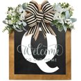 thumbnail image 1 of LCXmlly Wreath And Bow Personalized Front Door Wreath: Farmhouse Style Welcome Sign, 1 of 6