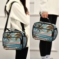 thumbnail image 5 of Insulated Lunch Bag 6L Leak-Proof Lunch Box with Shoulder Strap Multiple Pockets Lunch Tote Palm Trees and Beaches, 5 of 9