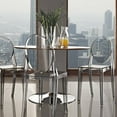 thumbnail image 3 of Aron Living 18.5" Mid-Century Plastic Dining Chair in Smoke Gray, 3 of 4