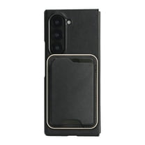 Allytechgroup for Samsung Galaxy A16 5G Phone Case with Card Holder [Compatible with Magsafe Wireless Charging] Slim PU Leather Magnetic Wallet Back Flip Case Soft TPU Bumper Shockproof Cover, Black