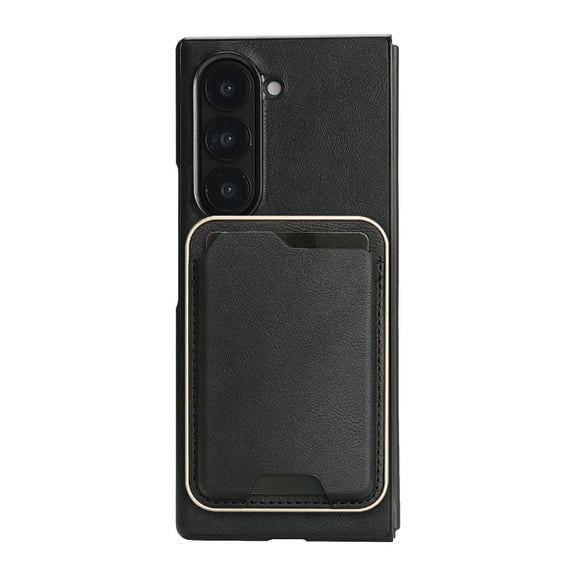 Allytechgroup for Samsung Galaxy A16 5G Phone Case with Card Holder [Compatible with Magsafe Wireless Charging] Slim PU Leather Magnetic Wallet Back Flip Case Soft TPU Bumper Shockproof Cover, Black