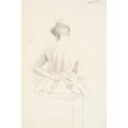 thumbnail image 2 of Christen Købke 11x14 Gold Ornate Wood Frame and Double Matted Museum Art Print Titled - Seated Female Model Seen from Behind (1833), 2 of 4