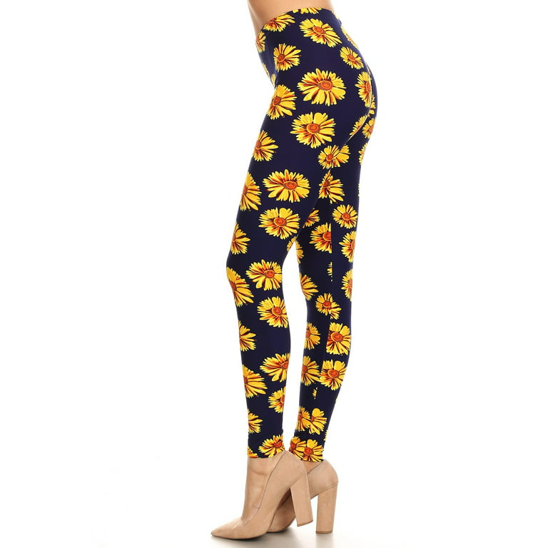Women Sunflower Print Tights Leggings Control Yoga Sport Leggings for Women  High Waisted Leggings Plus Size, Blue, X-Large : : Clothing, Shoes  & Accessories