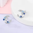 thumbnail image 4 of NARMO Original Blue Star and Moon 925 Sterling Silver Stud Earrings AAA CZ for Women Jewelry Gift, 4 of 5