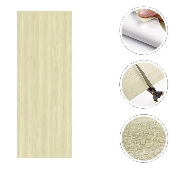 Raindrops Peel and Stick Wood Grain Floor Tiles PVC Adhesive Floor Sticker for Living Room