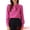 Hot Pink, variant on DARING DIVA Women's Bow Tie Neck Tops Long Sleeve Business Work Blouse XS Hot Pink
